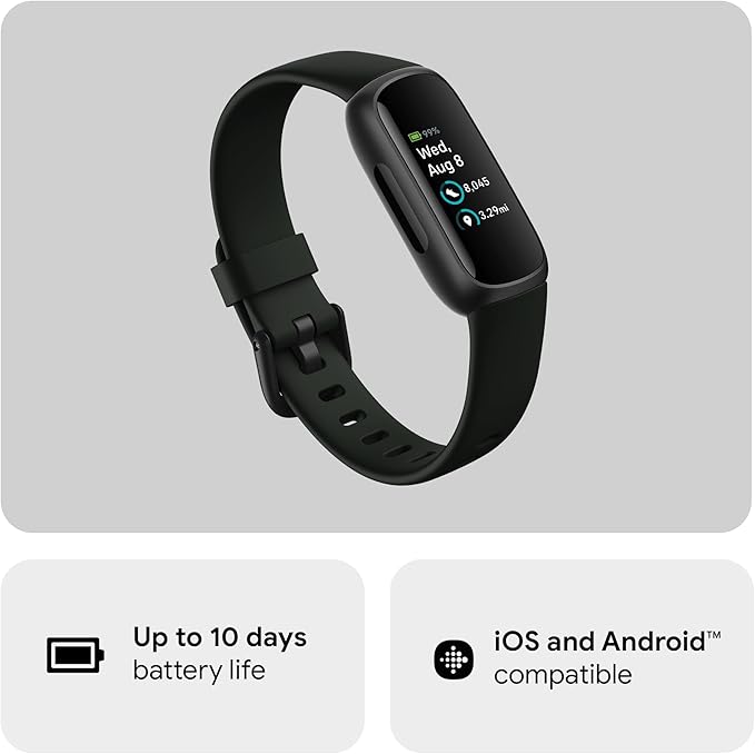 Google Fitbit Inspire 3 Activity Tracker with 6-months Premium Membership Included, up to 10 days battery life and Daily Readiness Score