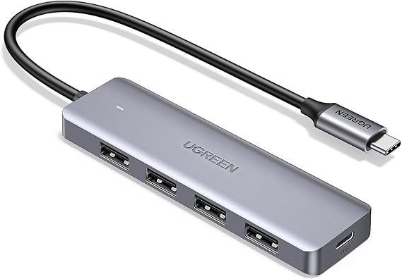 UGREEN USB C Hub, Slim USB C to USB Adapter 4 Ports, 5Gbps High-Speed USB Splitter Compatible with Thunderbolt 3 Macbook Pro/iPad Pro/Air XPS HP Envy Galaxy S22 and More