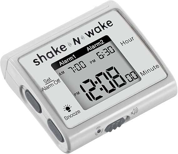 Tech Tools Vibrating Alarm Clock - Shake N Wake - Silent Alarm Wristband Watch - Upgraded Version with Dual Alarms