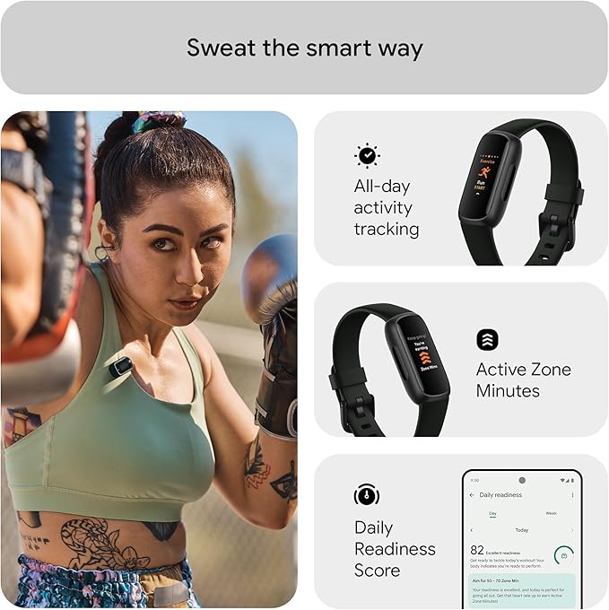 Google Fitbit Inspire 3 Activity Tracker with 6-months Premium Membership Included, up to 10 days battery life and Daily Readiness Score