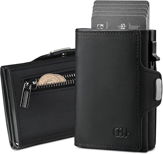GSG SINCE 1998 Men's Wallet RFID Blocking Leather Wallet for Men