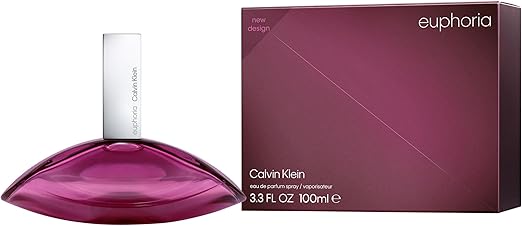 CALVIN KLEIN Euphoria - Eau de Parfum for Women - Chypre Fragrance with Notes of Pomegranate, Black Orchid, Lotus Blossom and Mahogany Wood - High Longevity
