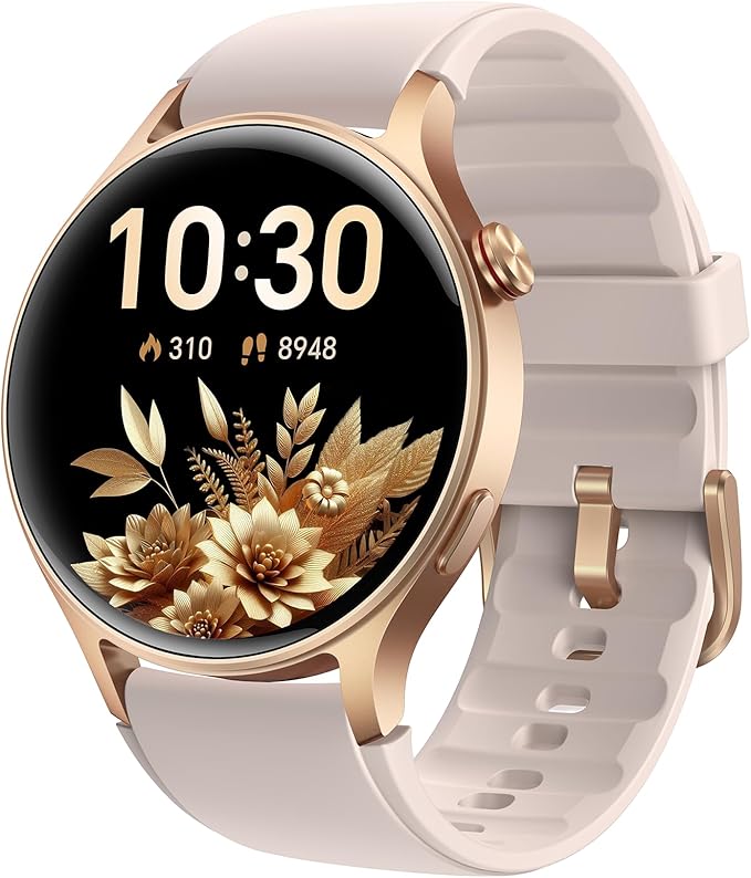 aeac Smart Watch for Women, 1.32'' AMOLED Ultra-Clear Screen Activity Trackers with Heart Rate/Sleep/SpO2 Monitor, Smartwatch for iPhone/Samsung/Android, 110+ Sport Modes 3ATM Waterproof Fitness Watch