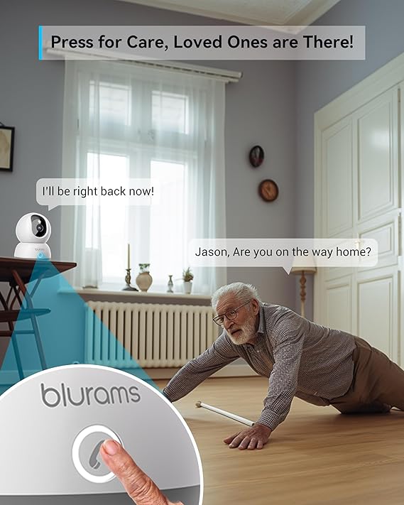 blurams Pet Camera 2K, Dog Camera with App, 360° Indoor Cameras House Security for Pet/Dog/Baby, One-Touch Call, Color Night Vision, Motion Detection, 2-Way Talk, Cloud&SD(2.4GHz Only)