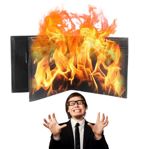 Big Flame Magician Wallet - Fire Trick Wallet